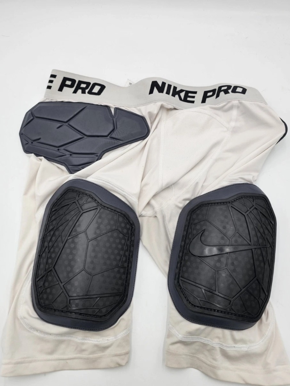 Nike Pro Hyperstrong Padded Football Shorts White Grey Men’s Size Large